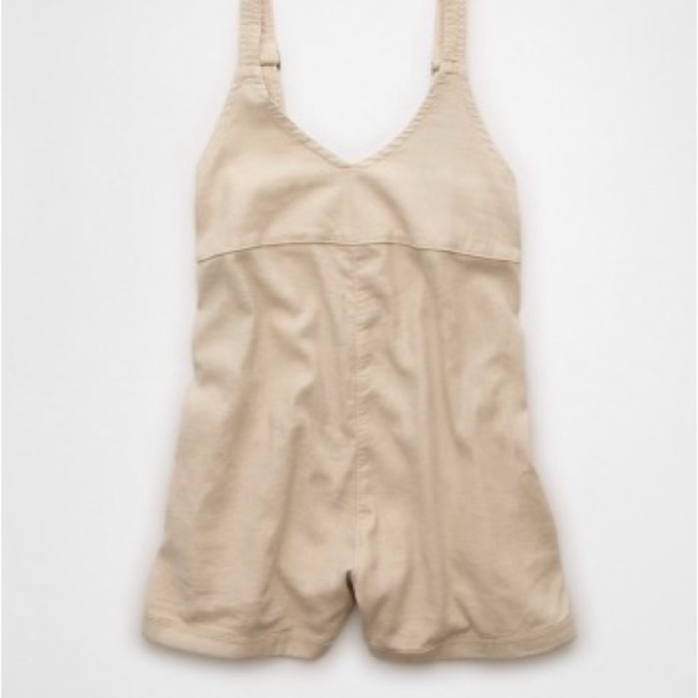 NWT American Eagle Linen Blend Shortalls